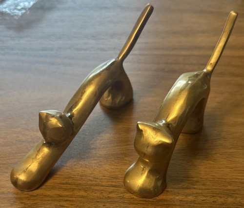 Rare modernist brass cat - modernist,