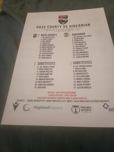 Ross county hibernian - county,