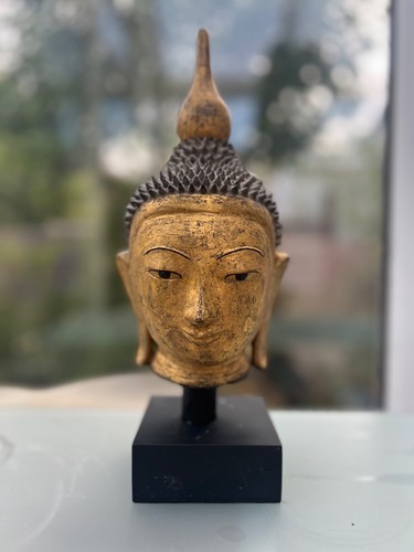 Vintage wooden thai buddha - wooden,
