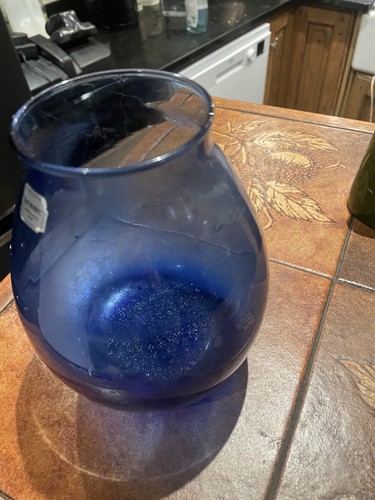 Vintage cobalt blue glass - cobalt,