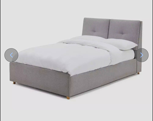 Grey upholstered double - grey,