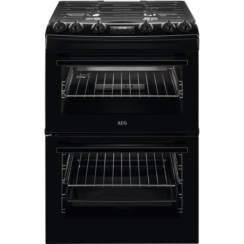 Aeg 600mm double gas cooker - double,
