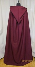 LARGE DARK RED HOODED CAPE/CLOAK   KING - QUEEN - PRINCESS 