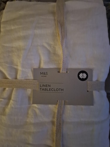 White linen tablecloth - linen,