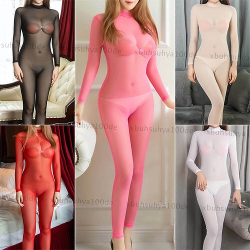 Women sheer mesh bodysuit - women's,