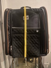 Leke Pet Carrier with Wheels Converts Into A Backpack Travel Bag Black M Size