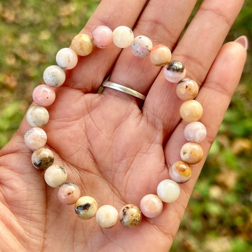 Pink opal crystal bracelet - bracelet, –