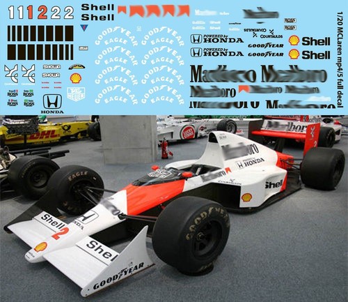 Decals for mclaren mp4 - 1/20, mp4/5