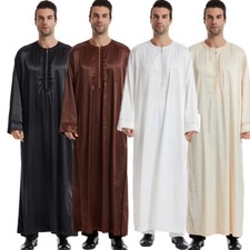 Muslim Men Robe Arab Jubba