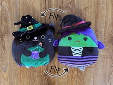 Squishmallows Halloween Flipamallows Roslyn the Witch & Cleo the Cat Plush 8inch