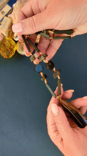 Vintage horn pendant necklace - vintage,