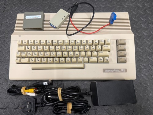 Commodore c64 computer with - computer,