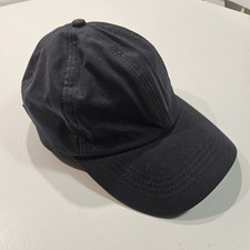Barbour Waxed Cap One Size Adjustable Strap Navy Blue