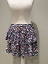 Zara Women's Floral Pattern Mini Skort Skirt / Shorts Size S 