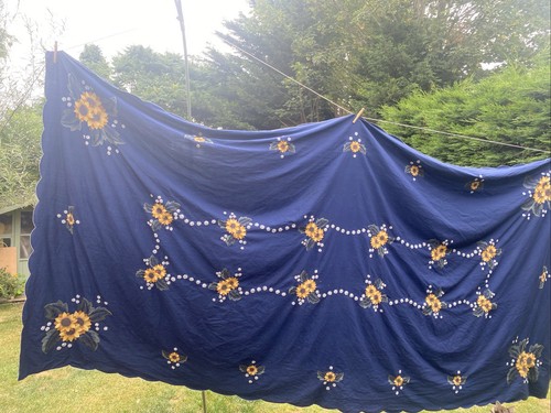 Vintage large applique flower - vintage,