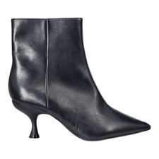 M&S Wide Fit Black Leather