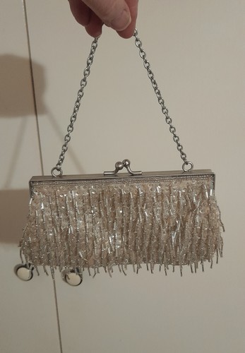 Silver colour beaded sparkle