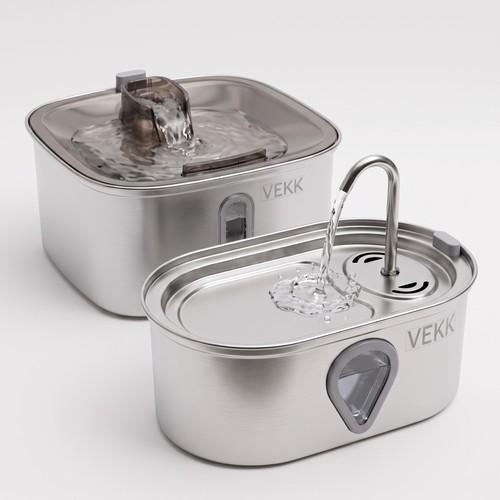 Stainless steel pet water - stainless,