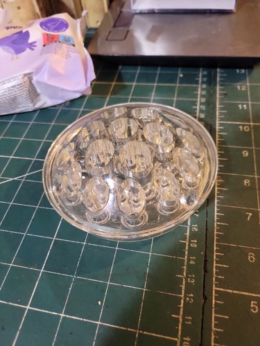 Vintage clear glass flower - glass,