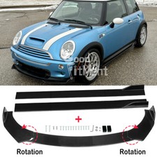 For Mini Cooper S R53 R56 R60 F56 Gloss Front Bumper Spoiler Lip + Side Skirts