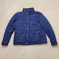 John Partridge Quilted Jacket Large Men's Blue Blackwatch Plaid Inner Shooting