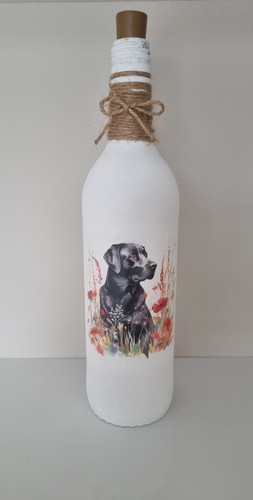 Black labrador bottle - black,