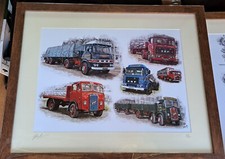LTD EDITION A4 Picture Print Framed Classic ERF Truck Collection 45cmx35cm Frame
