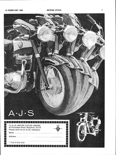 1963 advert for s - advert, a.j.s