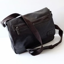 ✅Ted Baker Polyurethane Large Men's Cross Body Bag Dark Brown 37/30/9 Cm