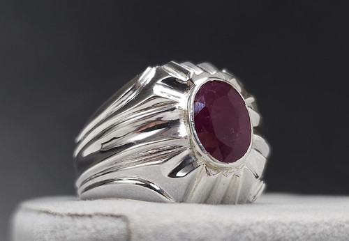 Ruby mens real solid 925 - ruby,