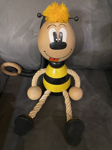 Large wooden bee character - wooden,