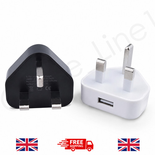 Pin dual usb plug adapter - uk,