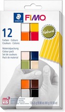 STAEDTLER 8023 C12-4 FIMO Soft Oven-Hardening Polymer Modelling Clay - Assorted