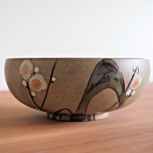 Vintage japanese pottery bowl - japanese,
