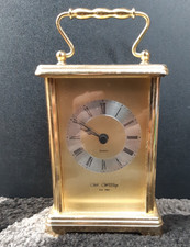 WM Widdop Quartz Gold Clock Vintage Antique