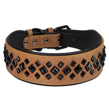 Leather Stud Rivet Dog Collar