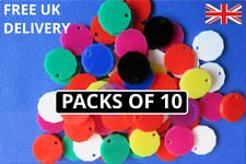 £1 shape Acrylic Reusable Shopping Trolley Token 10 pack, 12 colours Available
