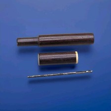 Antique Victorian Turned Wood Wooden Needle Case Holder Sewing