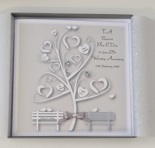 Personalised silver 25th - silver,