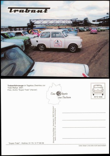 Postcard zwenkau trabant - postcard,