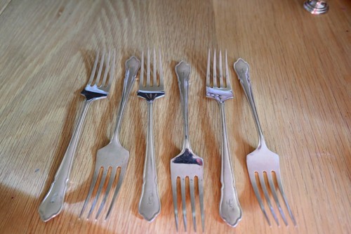 Pastry forks silver - 6, forks,
