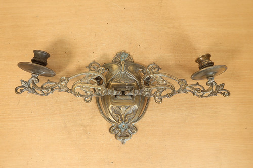 Vintage brass double arm piano - double,
