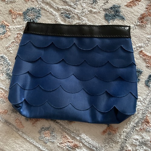 Royal blue black small clutch - blue/black,