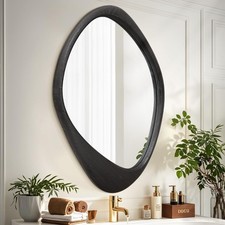 Mirror with Wood Frame 60x40cm Large Irregular AUCTION  WOOD