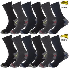 Mens Work Socks Thick Heavy Duty Boot Sock Cushion Heel Reinforced Toe Size 6-14