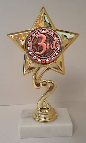 3rd place trophy tall as - 7",