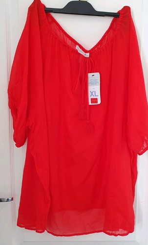 Womens red beach wear - beach, up