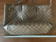 Authentic Louis Vuitton Neverfull GM Damier Ebene Canvas Tote Bag Shoulder Brown