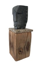 Carved Stone Abstract Head