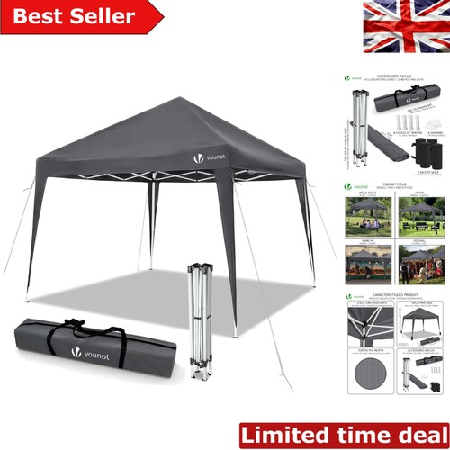 3x3m grey pop tent - pop, up